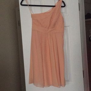 Silk Georgette Pleated one shoulder dress